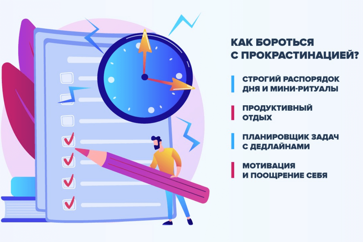Боремся с ленью и прокрастинацией: 5 проверенных приёмов